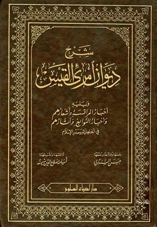 شرح ديوان امرئ القيس، ويليه أخبار المراقسة وأشعارهم وأخبار النوابغ وآثارهم في الجاهلية وصدر الإسلام